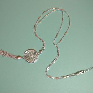 Sterling Silver Long Dream Catcher Necklace